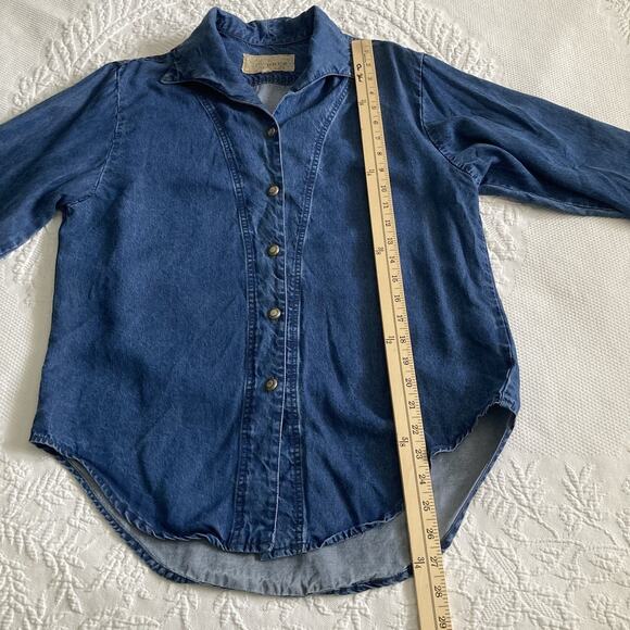 Double D Ranchwear Women's Western Denim Long Sleeve Shirt Button up Size Small - Picture 5 of 13